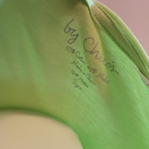 Chicos greenish lime colored sequin tank top - Picture 2 of 3